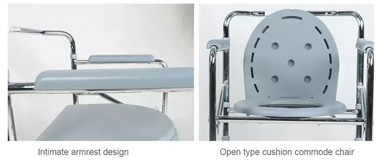 Commode Chair Folding Chrome 696