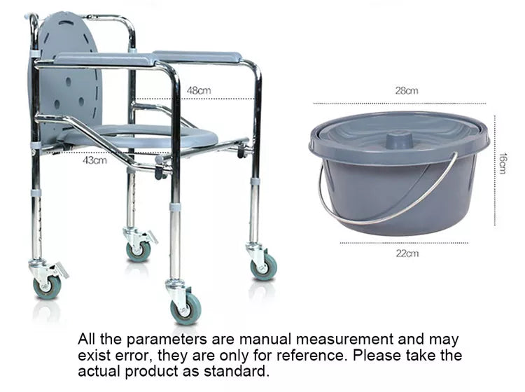 Commode Chair Folding Chrome 696