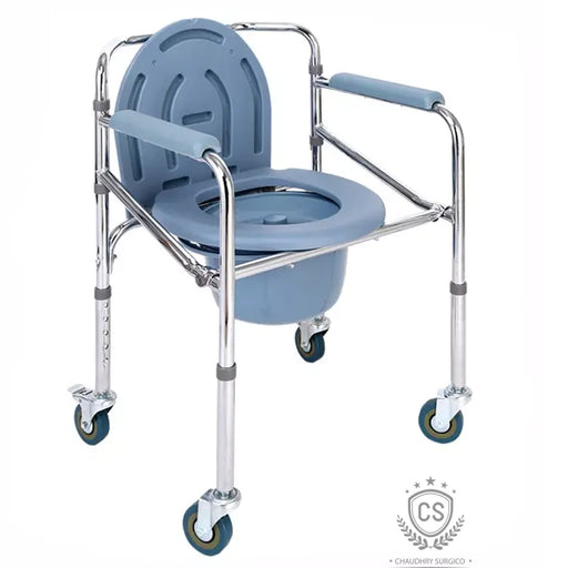 Commode Chair Folding Chrome 696