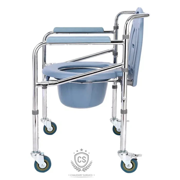 Commode Chair Folding Chrome 696